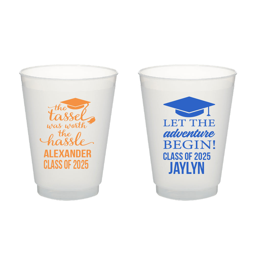 Personalized Graduation Themed Frost Cups