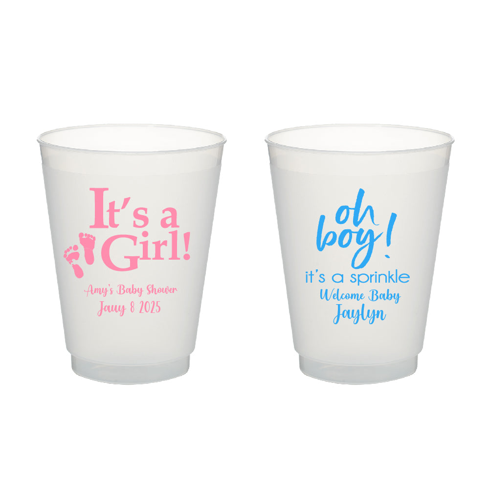 Personalized Baby Shower Themed Frost Cups