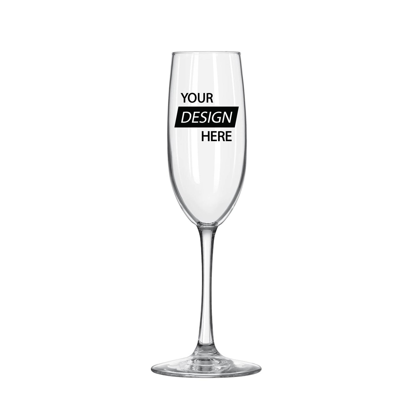 Personalized Your Design 8 oz Flute Glass