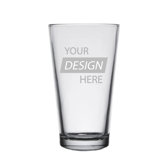 Etched 16 oz Pint Glass