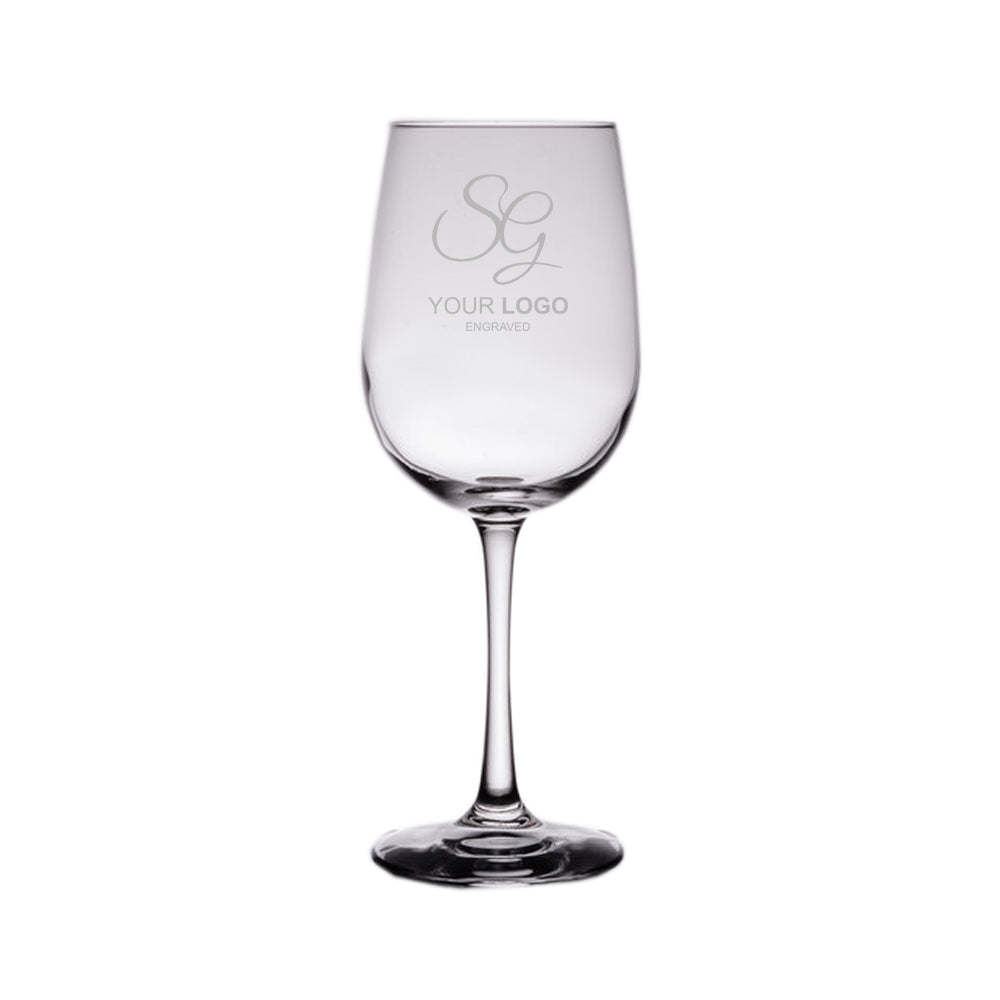 White Wine Glass 16 oz Deep Etched