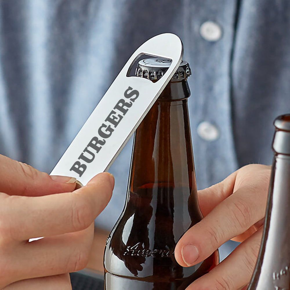 Laser Engraved Stainless Steel Beer Bottle Opener