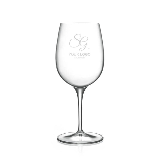 Etched Luigi Bormiolo Palace 11 oz White Wine Glass