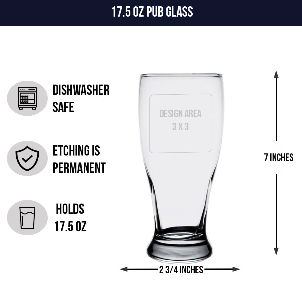 Your Logo Etched 20 oz. Pub Glass