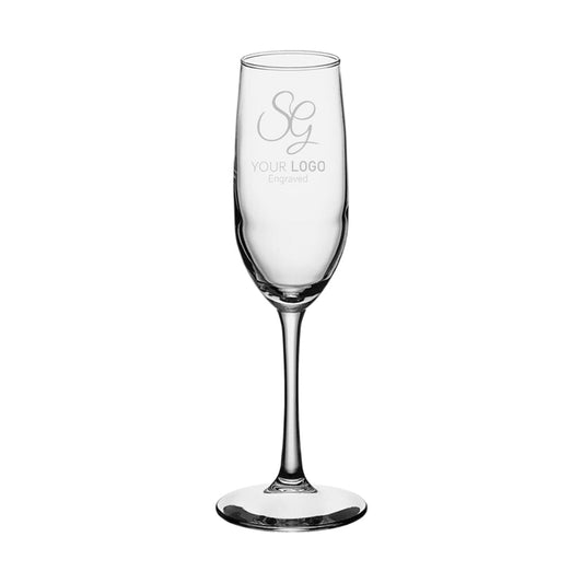 Your Logo Etched 8.0 oz Champagne Flute