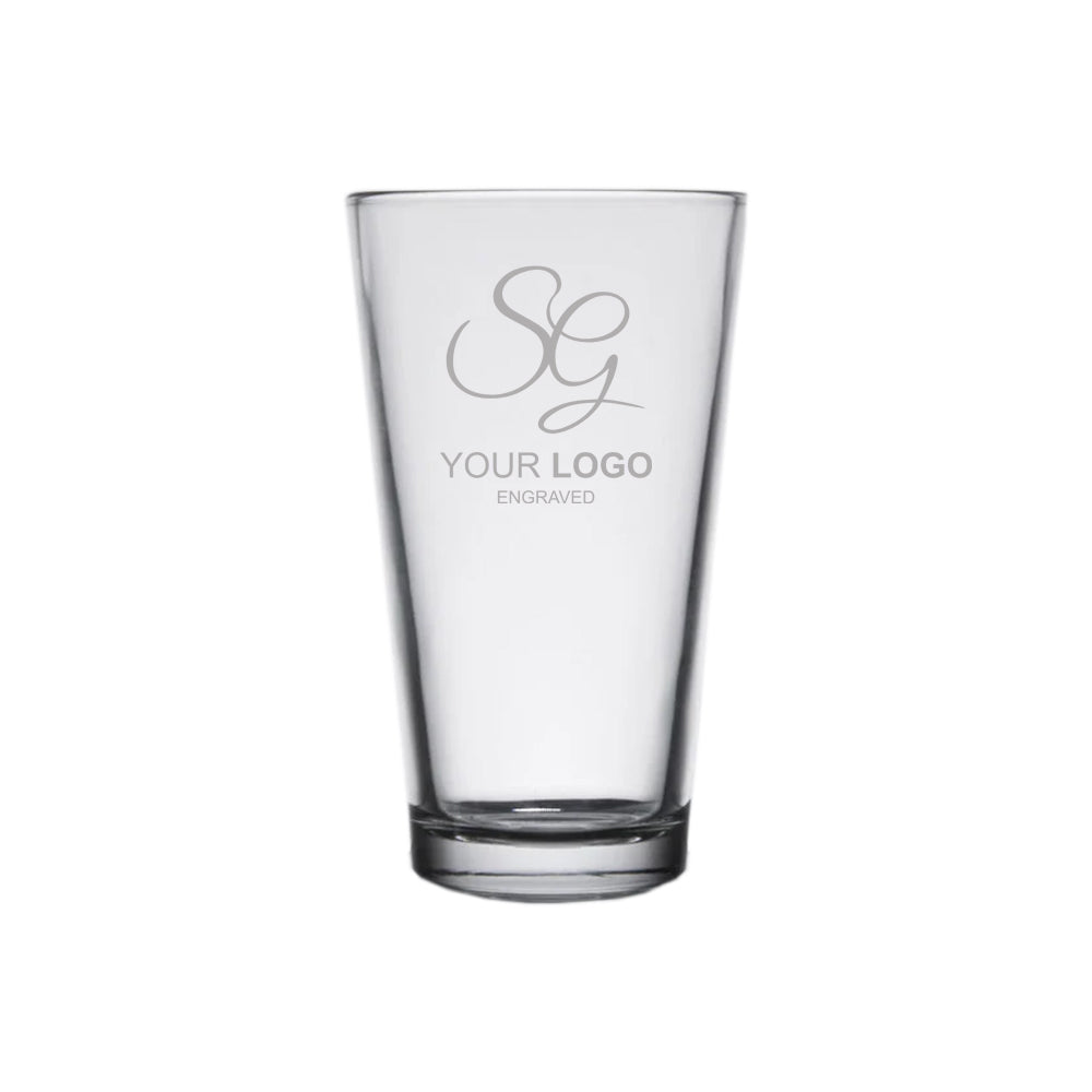 Etched 16 oz Pint Glass