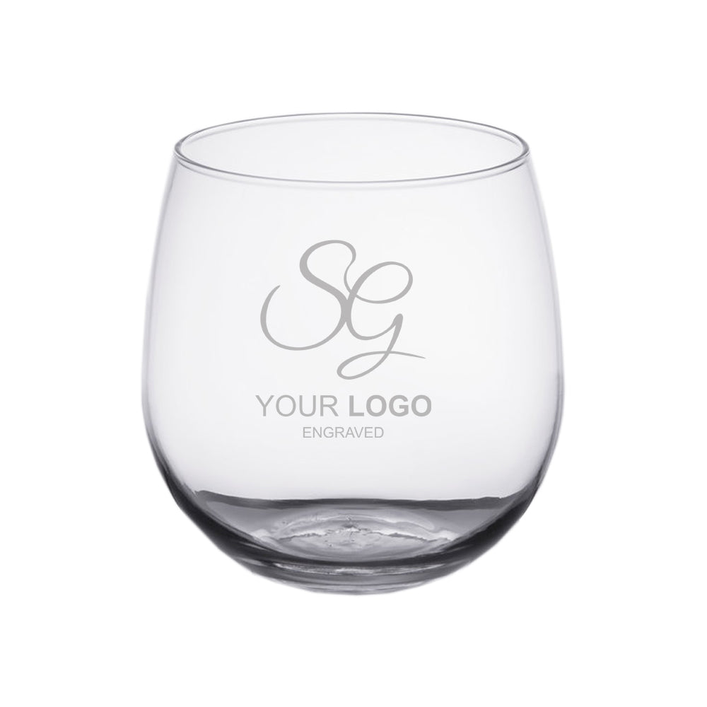 Etched 16.75 oz  Red Wine Glass