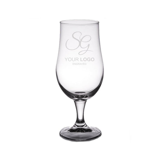 Your Logo Personalized Etched Stemmed Pilsner Glass