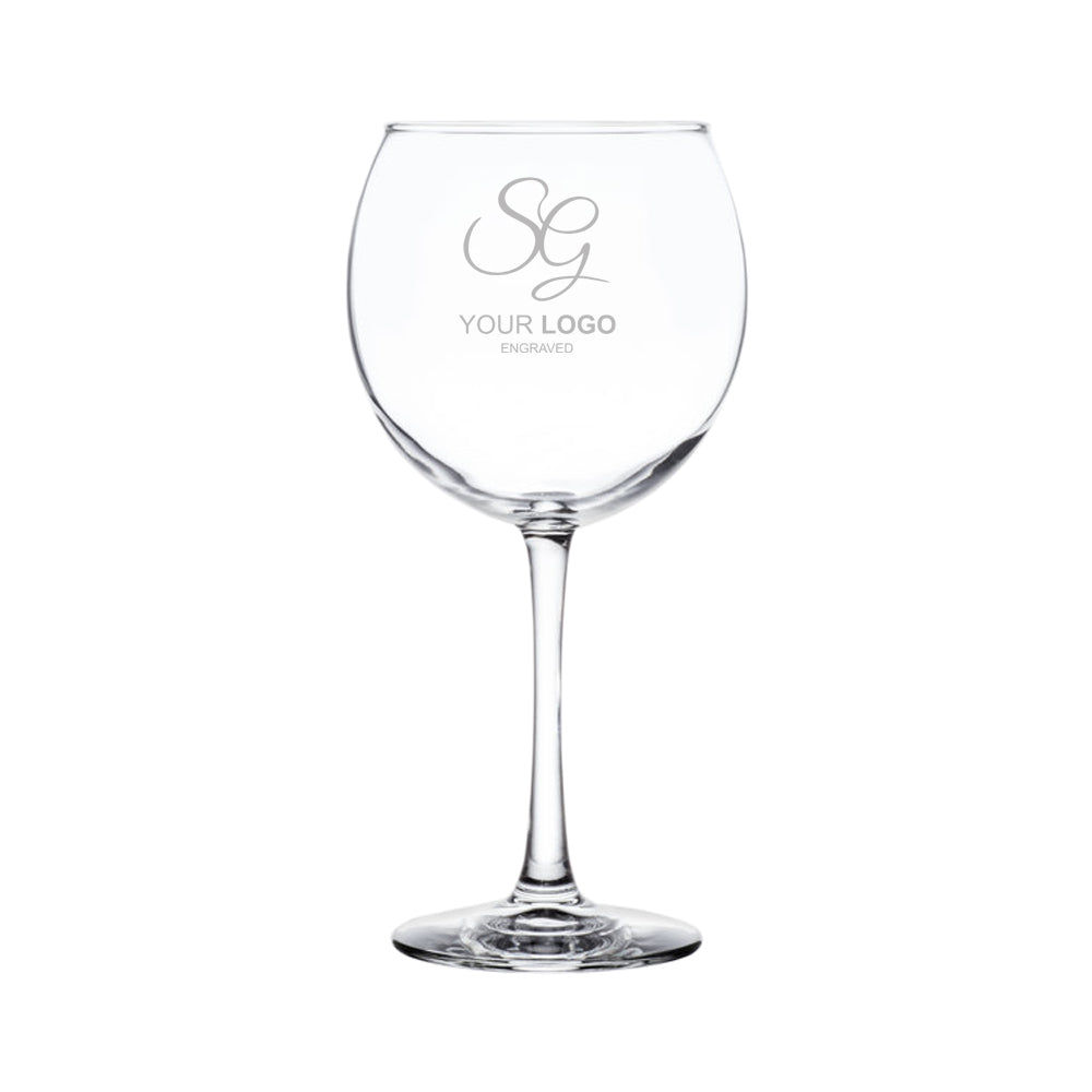 Etched 18.25 oz  Red Wine Glass